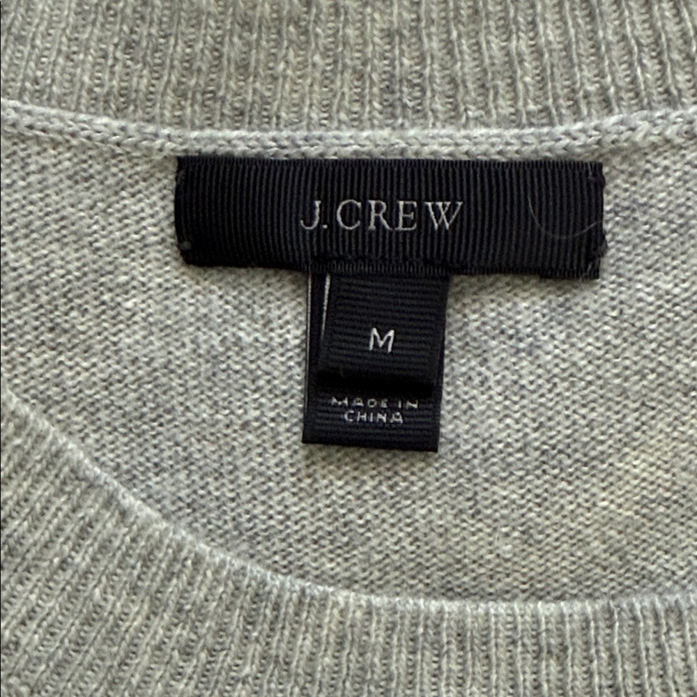 J. Crew Gray Pullover Crew Neck Sweater Size M - Picture 4 of 7